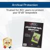 BCW 6×8 Photo Sleeves – 100 Pack | Archival Photo Sleeves for Art, Postcards & Photos | Acid-Free, No PVC | Archival Quality for Storage & Display