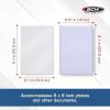 BCW 6×9 Topload Holder and 6×9 Photo Sleeves Combo Pack | Sheet Protectors Compatible with Postcards, Prints, and Documents | Acid-Free, PVC-Free, Archival Quality