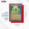 BCW Basics Card Sleeves | 500 Count Box | Acid-Free, Archival Safe | Durable, Cost-Effective Card Protector Sleeves for Standard 2.5″ x 3.5″ Trading and Game Cards (Blue)(Red)