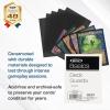 BCW Basics Card Sleeves | 500 Count Box | Acid-Free, Archival Safe | Durable, Cost-Effective Card Protector Sleeves for Standard 2.5″ x 3.5″ Trading and Game Cards (Blue)(Black)