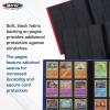 BCW Basics Folio 9-Pocket Card Album – Black | Archival Safe, Side-Loading Binder | Premium Storage Solution for Trading Cards, Sports Cards, and More | 360-Card Capacity(Black)