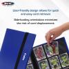 BCW Basics Folio 9-Pocket Card Album – Black | Archival Safe, Side-Loading Binder | Premium Storage Solution for Trading Cards, Sports Cards, and More | 360-Card Capacity(Blue)
