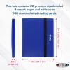 BCW Basics Folio 9-Pocket Card Album – Black | Archival Safe, Side-Loading Binder | Premium Storage Solution for Trading Cards, Sports Cards, and More | 360-Card Capacity(Blue)