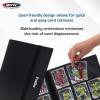 BCW Basics Folio 9-Pocket Card Album – Black | Archival Safe, Side-Loading Binder | Premium Storage Solution for Trading Cards, Sports Cards, and More | 360-Card Capacity(Black)