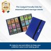 BCW Basics Folio 9-Pocket Card Album – Black | Archival Safe, Side-Loading Binder | Premium Storage Solution for Trading Cards, Sports Cards, and More | 360-Card Capacity(Blue)