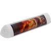 BCW Blue Playmat Tube with Dice Cap | Includes 2 Free Dice | Tri-Oval Design Prevents Rolling | Oversized Cap for Storage | Durable Plastic Tube for MTG, TCG Playmats, and Game Mats(White)