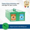 BCW Collectible Card Bin – Holds up to 1600 Cards | Large Card Storage Box for Loose Trading Cards | Pokemon, MTG, and Sports Card Storage Boxes | Sorting Card Box (Green, Single)(Single)