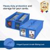 BCW Collectible Card Bin – (Single, Blue) | Holds up to 1600 Cards | Plastic Storage Box for Pokémon, MTG & Sports Cards(2 Pack)