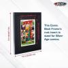 BCW Comic Book Frame – Silver Age | Black Wood Frame with Polycarbonate Front | Wall Mountable Display for Silver Age Comics | Fits Marvel, Spiderman, and More | 13×16 Dimensions(Silver Age)