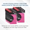 BCW Deck Guard – Double Matte 500 Count Box (10 Packs of 50 Sleeves) | Acid-Free, No PVC | Fits 2.5″ x 3.5″ Game Cards | Archival Safe Sleeves for Card Protection (Red)(Pink)
