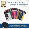 BCW Deck Guard – Double Matte 500 Count Box (10 Packs of 50 Sleeves) | Acid-Free, No PVC | Fits 2.5″ x 3.5″ Game Cards | Archival Safe Sleeves for Card Protection (Red)(Black)