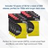 BCW Deck Guard – Double Matte 500 Count Box (10 Packs of 50 Sleeves) | Acid-Free, No PVC | Fits 2.5″ x 3.5″ Game Cards | Archival Safe Sleeves for Card Protection (Red)(Yellow)