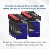 BCW Deck Guard – Double Matte 500 Count Box (10 Packs of 50 Sleeves) | Acid-Free, No PVC | Fits 2.5″ x 3.5″ Game Cards | Archival Safe Sleeves for Card Protection (Red)(Blue)