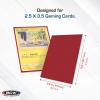 BCW Deck Guard – Double Matte 500 Count Box (10 Packs of 50 Sleeves) | Acid-Free, No PVC | Fits 2.5″ x 3.5″ Game Cards | Archival Safe Sleeves for Card Protection (Red)(Red)
