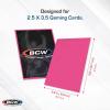BCW Deck Guard – Double Matte 500 Count Box (10 Packs of 50 Sleeves) | Acid-Free, No PVC | Fits 2.5″ x 3.5″ Game Cards | Archival Safe Sleeves for Card Protection (Red)(Pink)