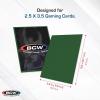 BCW Deck Guard – Double Matte Green Card Sleeves | Acid-Free, Archival-Safe, No PVC | Anti-Glare Matte Finish | Fits Standard 2½” x 3½” Game Cards | Durable Deck Protector Sleeves | 1500 Ct