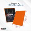 BCW Deck Guard – Double Matte Orange Card Sleeves | Acid-Free, Archival-Safe, No PVC | Anti-Glare Matte Finish | Fits Standard 2½” x 3½” Game Cards | Durable Deck Protector Sleeves | 100 Ct