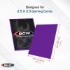 BCW Deck Guard – Double Matte Purple Card Sleeves | Acid-Free, Archival-Safe, No PVC | Anti-Glare Matte Finish | Fits Standard 2½” x 3½” Game Cards | Durable Deck Protector Sleeves | 300 Ct