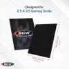 BCW Deck Guard – Double Matte Purple Card Sleeves | Acid-Free, Archival-Safe, No PVC | Anti-Glare Matte Finish | Fits Standard 2½” x 3½” Game Cards | Durable Deck Protector Sleeves | 50 Ct(Black)