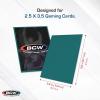 BCW Deck Guard – Double Matte Teal Card Sleeves | Acid-Free, Archival-Safe, No PVC | Anti-Glare Matte Finish | Fits Standard 2½” x 3½” Game Cards | Durable Deck Protector Sleeves | 50 Ct