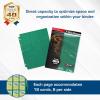 BCW Double-Sided 9-Pocket Pages (20 Black) | Side-Loading Trading Card Binder Sheets | Card Storage & Display Solution(Green)
