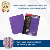 BCW Double-Sided 9-Pocket Pages (50 Blue) | Side-Loading Trading Card Binder Sheets | Card Storage & Display Solution(Purple)