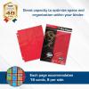 BCW Double-Sided 9-Pocket Pages (50 Blue) | Side-Loading Trading Card Binder Sheets | Card Storage & Display Solution(Red)