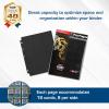 BCW Double-Sided 9-Pocket Pages Holder – 20 Black Pages | Trading Card Binder Sheets | Secure Side Loading | Ideal Card Storage and Display Solution