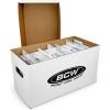 BCW Durable 45 RPM Vinyl Record Storage Box – 5 Pack | Stackable, Heavy-Duty Cardboard | White Corrugated Cardboard, Ideal for DJs, Show Vendors, Record Collectors | Holds 150+ 7-Inch Singles(1 Pack)