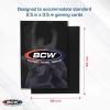 BCW Elite2 Matte Card Sleeves – Mulberry | Anti-Glare Front | Textured Back | Fits Standard 2.5″ x 3.5″ Cards – 100 Pack(Black)
