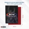 BCW Elite2 Matte Card Sleeves – Mulberry | Anti-Glare Front | Textured Back | Fits Standard 2.5″ x 3.5″ Cards – 100 Pack(Red)