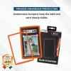 BCW Graded Blue Card Slab Bumpers for SGC | 6-Pack Edge Protectors for Sports & Trading Cards(Orange)