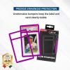 BCW Graded Card Slab Bumpers – Black | TPE Edge Protectors for PSA Slabs (2017–Current) | Secure Fit & Easy Grip | Pack of 6 Bumpers for PSA-Graded Card Cases | Collector-Grade Protection(Purple)