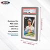 BCW Graded Card Slab Bumpers – Black | TPE Edge Protectors for PSA Slabs (2017–Current) | Secure Fit & Easy Grip | Pack of 6 Bumpers for PSA-Graded Card Cases | Collector-Grade Protection(Silver)