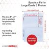 BCW LaserWeld 2-Pocket Photo Page – 50ct | Holds Two 5″x7″ Photos or Cards | Acid-Free, Archival Polypropylene | Flat Design Laser-Welded Seams | Ideal for Photo Albums, Trading Cards, Postcards(100 Pack)