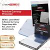 BCW LaserWeld 4-Pocket Currency Page – 50ct | Holds 4 Regular Bills with Label Pocket | Acid-Free Polypropylene | Top Loading, Laser-Welded Pages | Flat, Glare-Free Display for 3-Ring Binders(50 Pack)