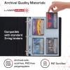 BCW LaserWeld® 4-Pocket Page 50 Count | Binder Pages | Photo Sleeves for 3 Ring Binder | 3.5×5.25 Cards, Polaroids | Archival, Acid-Free(100 Pack)