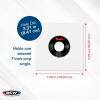 BCW Polylined Black Paper 7 in Square Corner Record Sleeves – 50 ct | Inner Protective Sleeves with Center Hole for Vinyl Records | Acid-Free, Scratch Resistant | Ideal for DJs and Vinyl Collectors(Hole White)