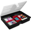 BCW Prime X4 Gaming Box | Playing Card Storage Box for Decks and Game Accessories, Includes Removable Dividers and Dice Trays | Trading Card Storage Box for Gaming (Standard)(Standard)