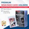 BCW Semi Rigid Card Holder #1 | 50 Pack | Semi Rigid Card Sleeves for Grading | PSA Submission I for Sports, Pokémon, and Memorabilia Cards