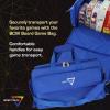 BCW Spectrum Board Game Bag | Durable Duffle for 6-8 Board Games | Expandable Pockets & Storage | Comfortable Removable Shoulder Strap | Easy Top & Side Access(Blue)