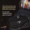 BCW Spectrum Board Game Bag | Durable Duffle for 6-8 Board Games | Expandable Pockets & Storage | Comfortable Removable Shoulder Strap | Easy Top & Side Access(Black)