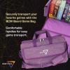 BCW Spectrum Board Game Bag | Durable Duffle for 6-8 Board Games | Expandable Pockets & Storage | Comfortable Removable Shoulder Strap | Easy Top & Side Access(Purple)
