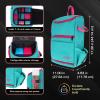 BCW Spectrum TCG Backpack | Holds 7–9 Prism Deck Cases | Configurable Storage for Cards & Gear | Playmat Strap & Side Pocket | Durable & Travel-Friendly Design | Cyber Pink/Teal(Cyber Pink/Teal)