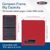 BCW Supplies 12-Pocket Z-Folio LX Trading Card Albums, Red