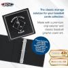 BCW Supplies 3″ Baseball Album – Black | Durable Binder for 90 Baseball Cards | Ideal for Collectors, Storage, and Card Protection – 2 Pack(Single)