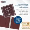 BCW Supplies Baseball 3″ Album – Burgundy | Premium Durable Binder for 90 Baseball Cards, Heavy-Duty D-Ring, Long-Lasting Durability, Classic Display | Perfect for Collectors, Storage, and Protection