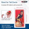 BCW Tall Card Topload Holders – 25 Pack | Premium Top Loaders for Sports Trading Cards | Fits Tall Basketball, Football, Widevision Cards | Clear Rigid Toploader Card Protectors