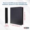 BCW Top Loader Binder | 9-Pocket LX Album | Green Leatherette Toploader, Archival Safe, Side-Loading Pages | Holds 252 Standard 3×4 Toploaders | Ideal for Sports, Trading, Gaming Card and Pokemon Card(Black)