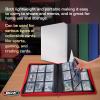 BCW Top Loader Binder | 9-Pocket LX Album | Green Leatherette Toploader, Archival Safe, Side-Loading Pages | Holds 252 Standard 3×4 Toploaders | Ideal for Sports, Trading, Gaming Card and Pokemon Card(Black)